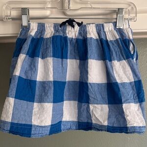Crewcuts Blue and White Checkered Cotton Skirt